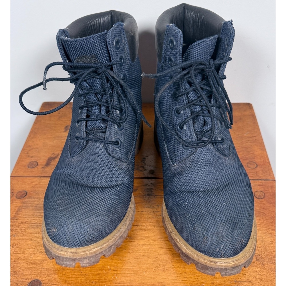 Timberland Model # A1H5M 6 Inch Premium Canvas Boots Navy Blue Mens - 8 M - Picture 3 of 9